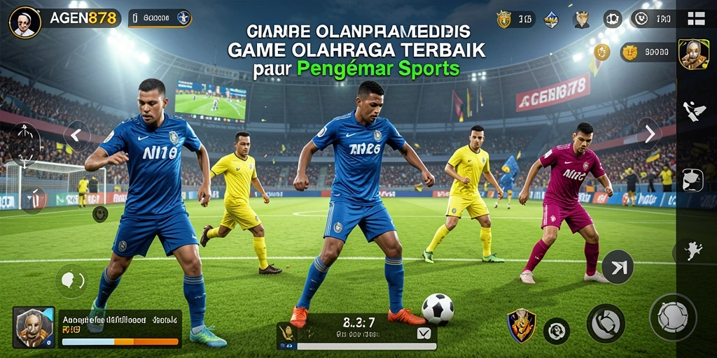 Screenshot gameplay AGEN878 menunjukkan aksi olahraga yang penuh semangat.