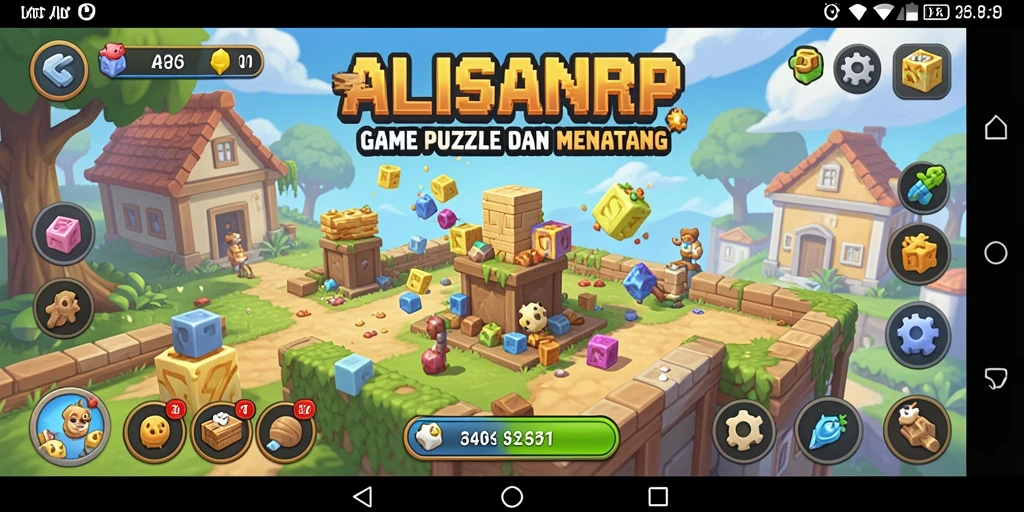 Gameplay ALISANRP menampilkan tantangan puzzle yang memikat dan seru.