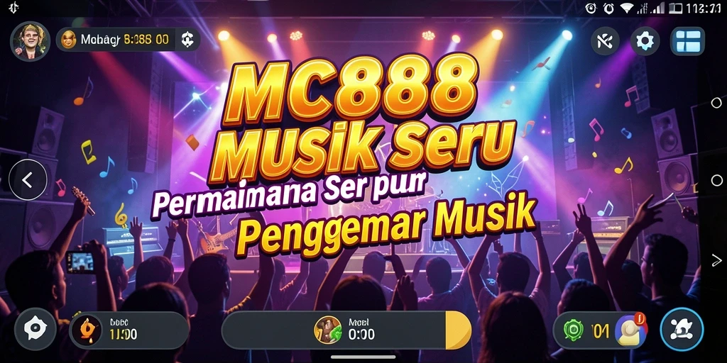 Tampilan gameplay seru MC888 yang menampilkan interaksi musik.