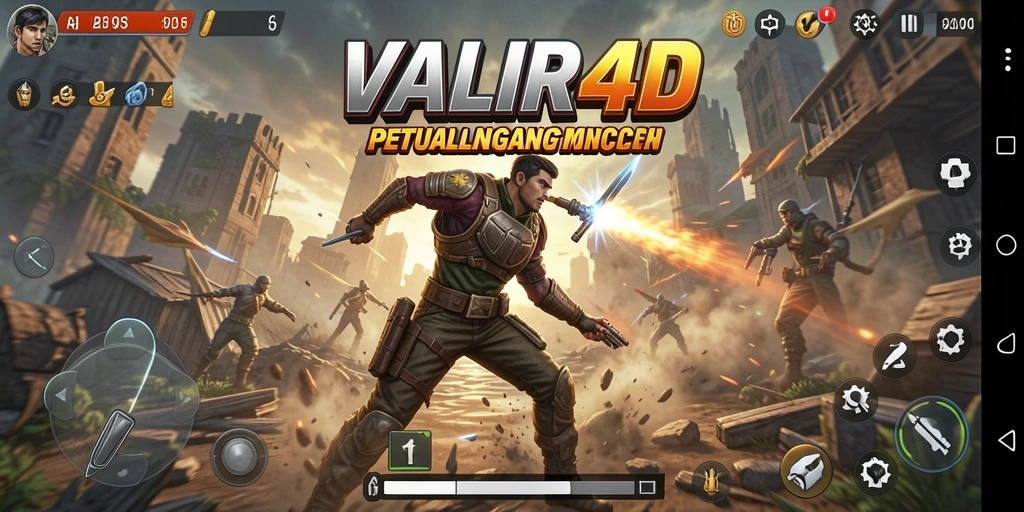 Tampilan menarik dari gameplay <strong>VALIR4D</strong> saat bertarung melawan musuh.